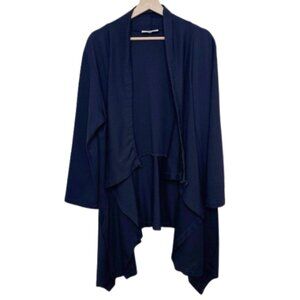 Bryn Walker Womens XL Lagenlook Open Asymmetrical Long Sleeve USA Cardigan